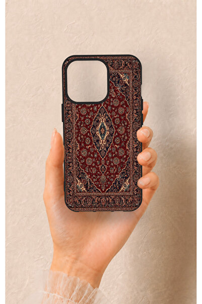 Vip Case iPhone 13 Pro Uyumlu Acem Halı Desenli Silikon Kılıf