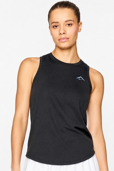Nike Trail Women's Dri Fit Running Slim Fit Tank Top Black Kadın Koşu Antrenm...
