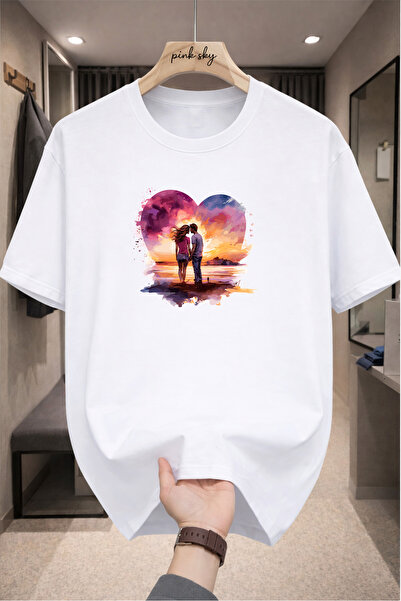 Pink Sky Premium Oversize T-Shirt 100% Cotton Unisex Comfortable Fit Trending...