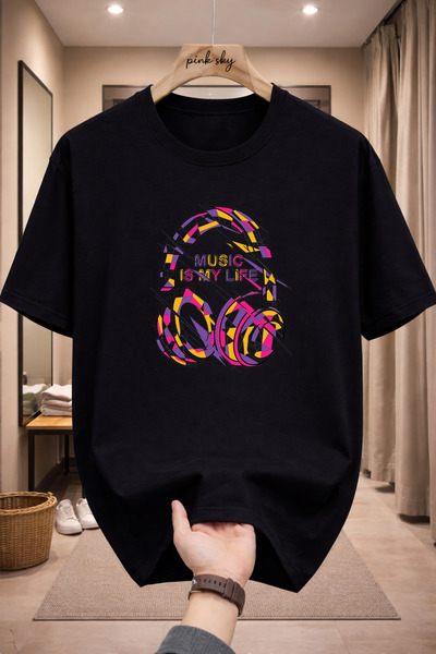 Pink Sky Premium Oversize T-Shirt 100% Cotton Unisex Comfortable Fit Trending...