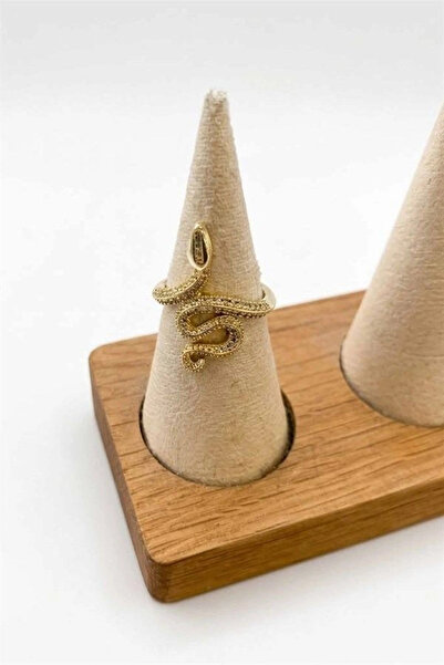 Generic Brand Stone snake vip ring - gold