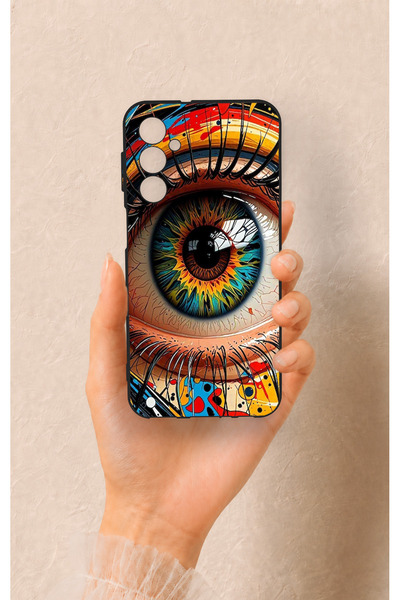 Vip Case Samsung M34 Compatible Colorful Eye-Pop Patterned Silicone Case