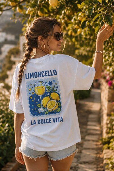 LELVANİ ΓΥΝΑΙΚΕΙΟ ΜΠΛΕ ΜΠΛΟΥΖΑΚΙ LA DOLCE VITA ΜΕ ΣΤΑΜΠΑ ΛΙΜΟΝΤΣΕΛΟ ΚΑΙ ΛΟΓΟΤ...
