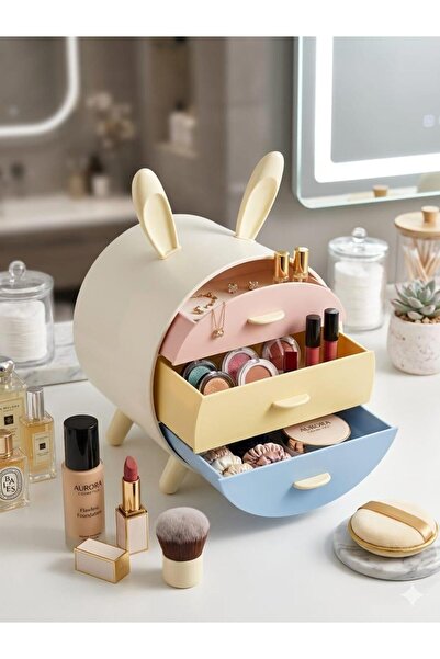 naturelove 3-Drawer Makeup & Cosmetic Organizer – Desktop Jewelry & Accessory...