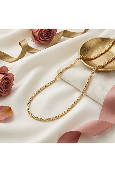 Snartun Gold Kalın Zincir Kadın Kolye 60 CM | Paslanmaz Çelik | Kararma Yapmaz | Özel Kutulu