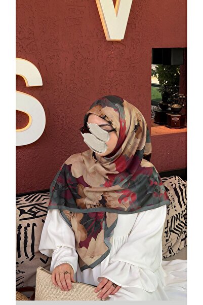 Qalortex Scarf Cotton Soft Meva Pattern Scarf-Emerald