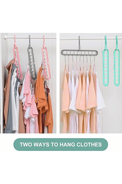Generic Brand Magic Hanger with 9 Compartments and 360 Degree Rotatable Head