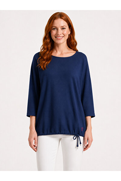 Neden Tekstil Navy Blue Women's Basic Comfortable Cut Blouse