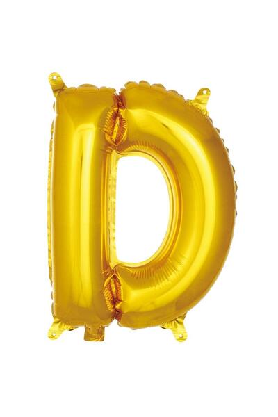 Parti Dükkanı 16 Inch 36 cm Gold D Letter Foil Balloon Birthday Name Letterin...