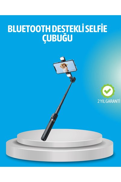 ARMÜZ Bluetooth Lighted Remote Control Selfie Stick – 130 cm Height