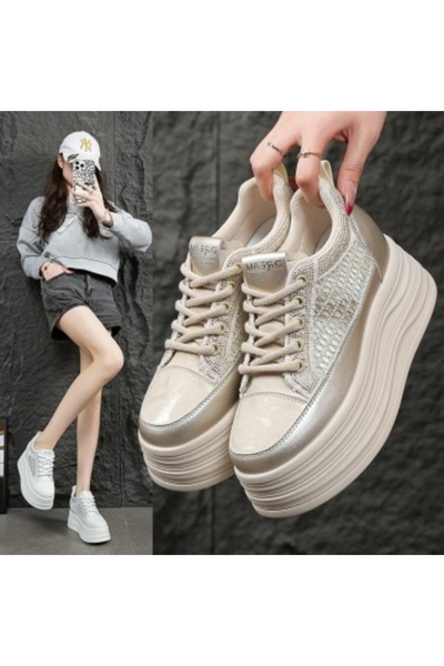 ALOGO Sneakers Dama Respirabili cu Talpa Groasa si Design Modern TR9630
