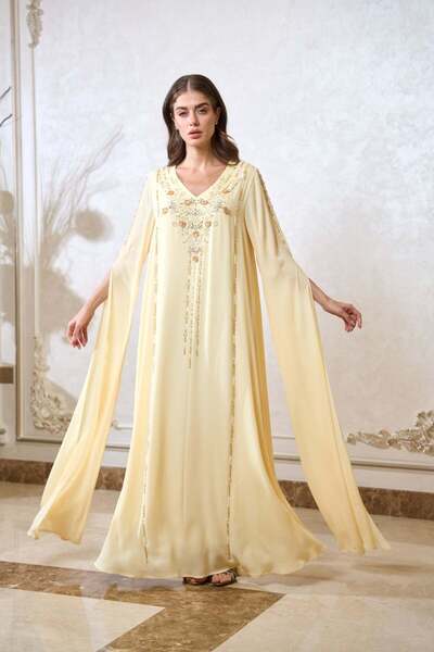 ELEGANZA LA MODE Yellow Jalabiya – ELM J 605