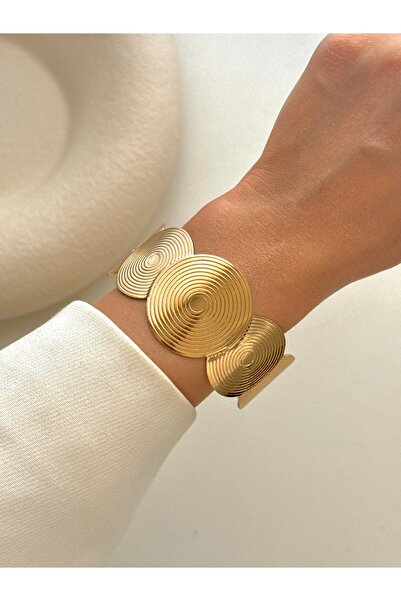 YOUES JEWELRY أصفاد نسائية من الفولاذ الذهبي
