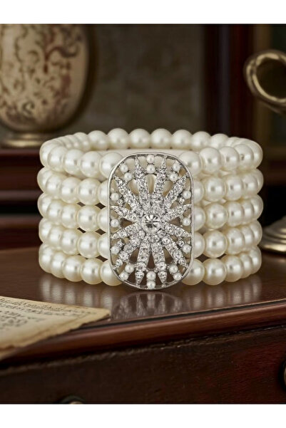 Alyas Aksesuar Pearl Handcuff Bracelet