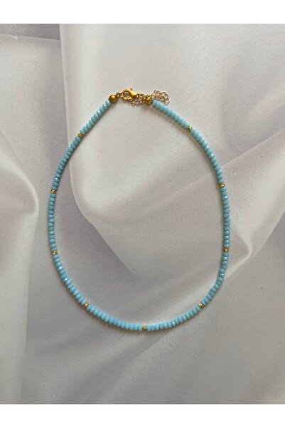 Burçin Örbük Accessory Bebe Mavi Kristal Dorika Kolye