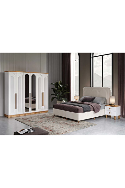 MaceraMobilya Flora Komple MDF Yatak Odası Takımı