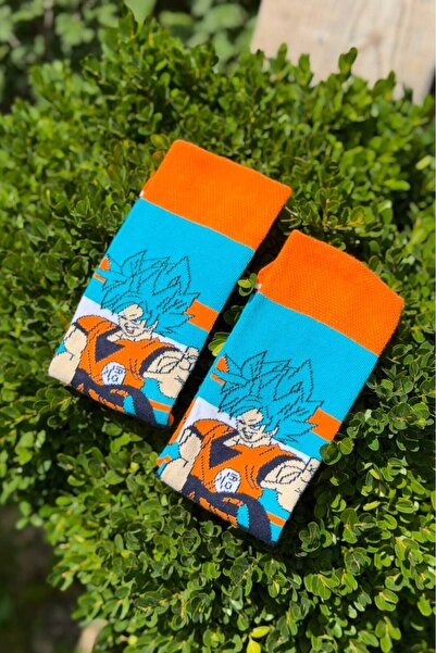 LouSocks جوارب أنمي مزخرفة باللون الفيروزي من دراغون بول غوكو للجنسين