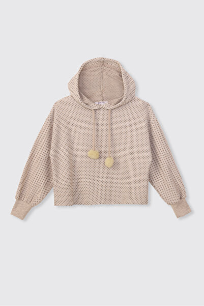 Panço Kız Çocuk Bej Sweatshirt