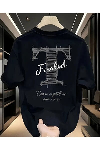 EURO CODE Tricou supradimensionat pentru bărbați cu imprimeu ForWood – Alb