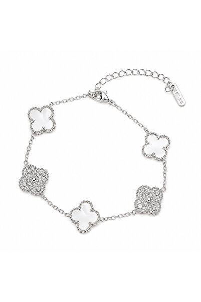 ElectraStore Brățară Alhambra Argintie Pure White