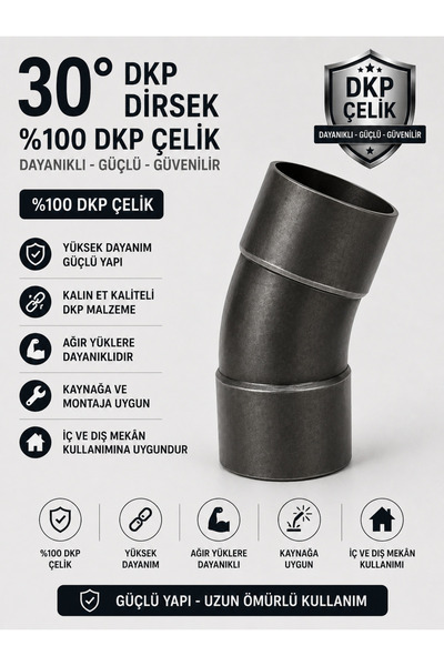 30 Derece 32lik DKP Demir Şişme / Geçme Dirsek