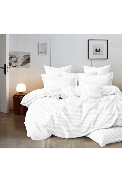 CHIRASO Set Lenjerie de Pat CHIRASO, 6 Piese, DAMASC, Cearceaf ELASTIC 180x20...