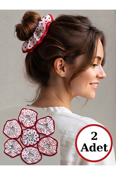 MutluBiDünya Desenli Scrunchie Toka Simit Toka