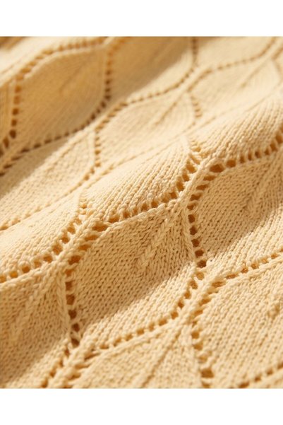 AlanTeks Rochie lungă de plajă din tricot cu model frunze din bumbac 100% cu talie elastică
