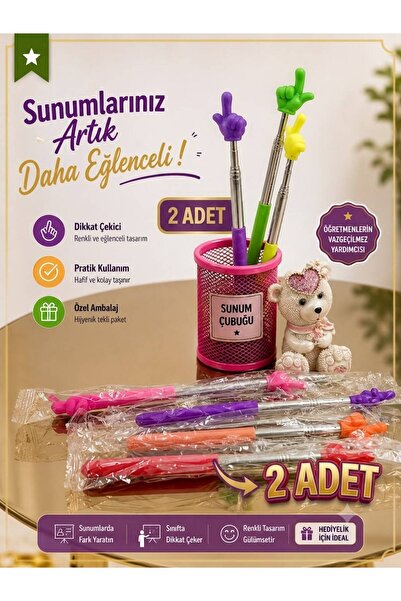 storeful Tek Tek Ambalajlı Hijyenık Uzayabilen Parmak Çubuk Teleskopik Rehber...