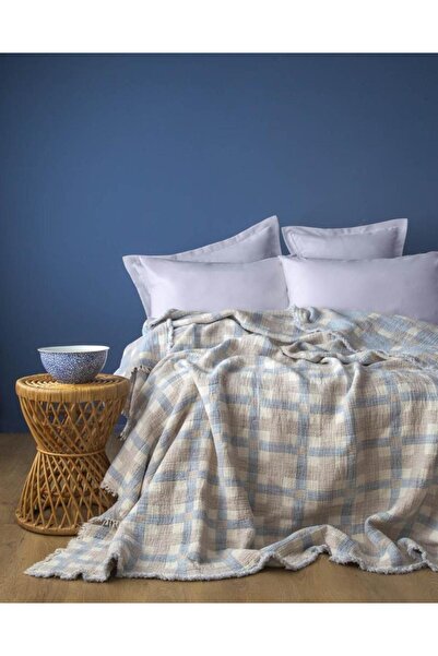 Apricitas HOME Lauren Indigo Double Muslin Bedspread