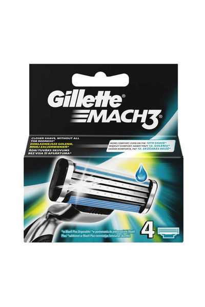 Gillette ΑΝΤΑΛΛΑΚΤΙΚΑ ΞΥΡΑΦΑΚΙΑ 4τεμ. - (MACH 3)