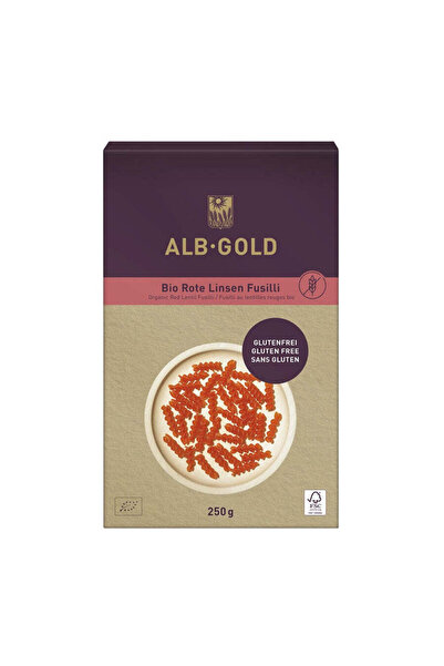 Alb-Gold Βιολογικά Φουσίλι Κόκκινης Φακές Χωρίς Γλουτένη Βίγκαν Alb Natur 250...