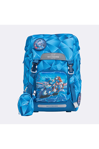 BECKMANN Rucsac, rucsac școlar ergonomic, Clasic-, Albastru Fulger