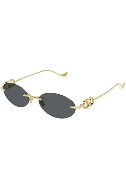 Valentino VG0032S 001 Gold Grey Geometric Kadin Gunes Gozlugu