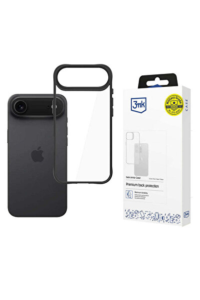 3MK Калъф за iPhone 17 Air, Satin Armor Case+, черен - черен
