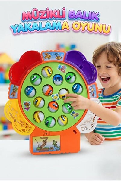 Tıfıl Toys Mıknatıslı Müzikli Hareketli Balık Yakalama Oyun Seti 15'li