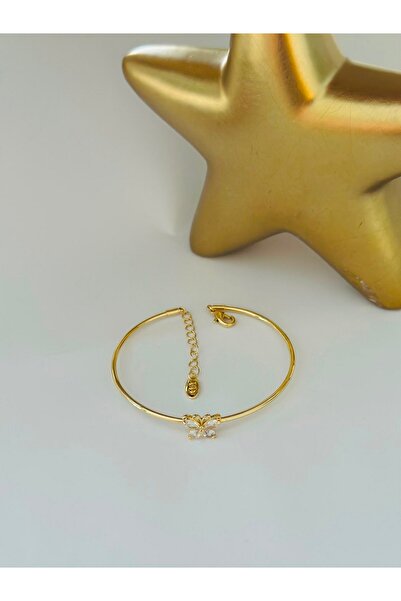 BYYEŞO Zircon Stone Butterfly Detail Fine Steel Handcuffs
