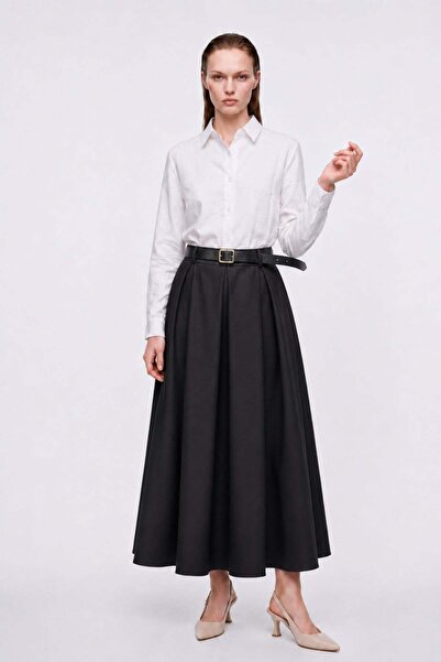 HAKKE Belted Scuba Skirt