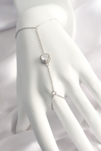 Mega Bazaar 316L Steel Silver Color Heart Model Chamferan
