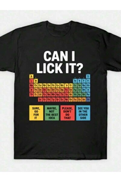 4Car Can I Lick It? Chemistry Teacher Science Day Short-Sleeved Crew Neck T-S...