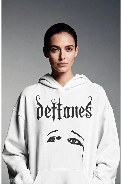 SEVBANO Hanorac premium supradimensionat unisex cu imprimeu pe spate Deftones...