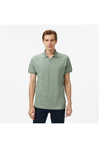 Nautica Erkek Yeşil Classic Fit Polo Yaka T-Shirt