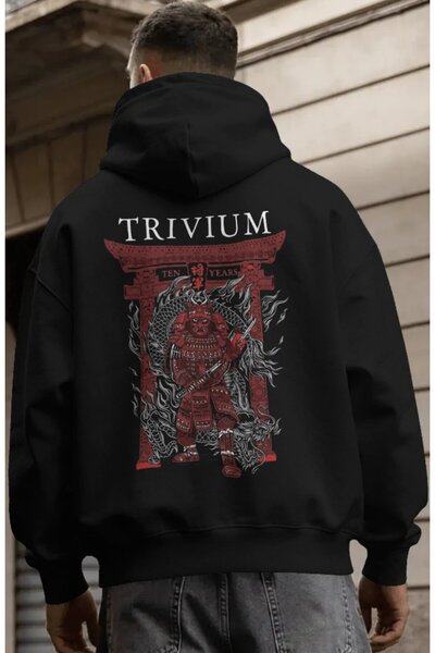 SEVBANO Trivium Rock Metal Music Band Back Printed Unisex Oversize Premium Ho...