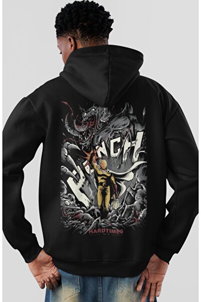 SEVBANO One Punch Man Anime Back Printed Unisex Oversize Combed Cotton Hoodie