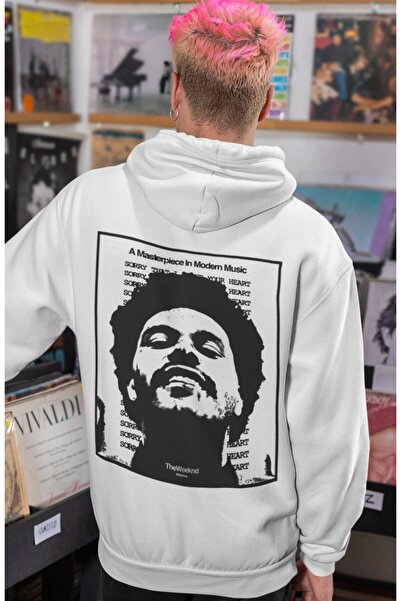 SEVBANO The Weeknd Rapper Singer Back Printed Unisex Oversize Combed Cotton H...