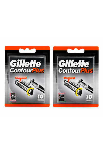 Gillette ContourPlus Резервни ножчета за самобръсначка с двойно острие, 10 бр...