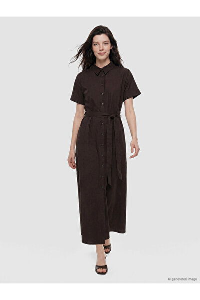 LC Waikiki Rochie din poplin cu guler tip cămașă și croială A
