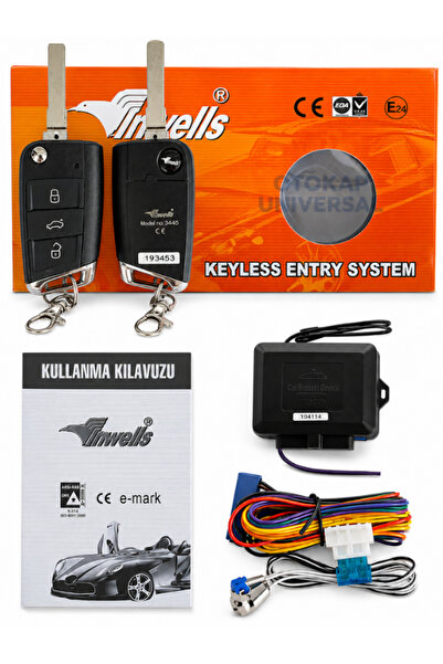 Inwells 12V Uzaktan Kumandalı Merkezi Kilit Kontrol Sistemi Sustalı Anahtar S...