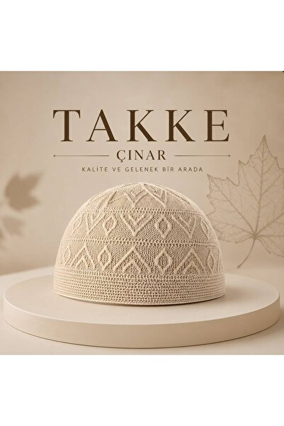 Takke ®Çınar Premium Örme Erkek Namaz Takkesi