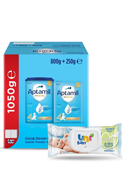 Aptamil 4 Pronutra Devam Sütü 1050 gr (Islak Mendil Hediyeli)